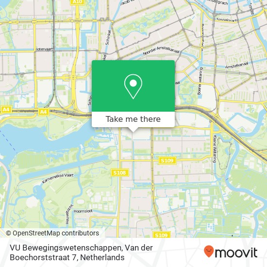 VU Bewegingswetenschappen, Van der Boechorststraat 7 Karte