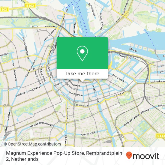 Magnum Experience Pop-Up Store, Rembrandtplein 2 Karte