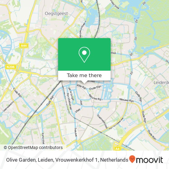 Olive Garden, Leiden, Vrouwenkerkhof 1 map