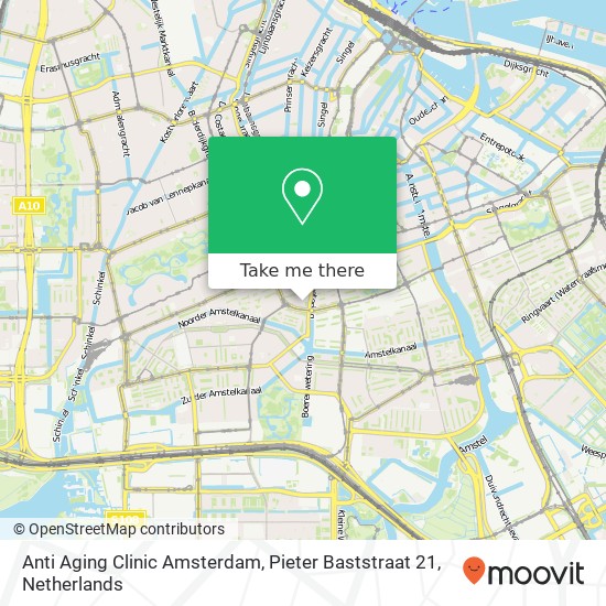 Anti Aging Clinic Amsterdam, Pieter Baststraat 21 map