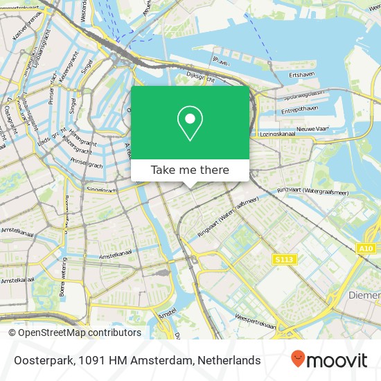 Oosterpark, 1091 HM Amsterdam map