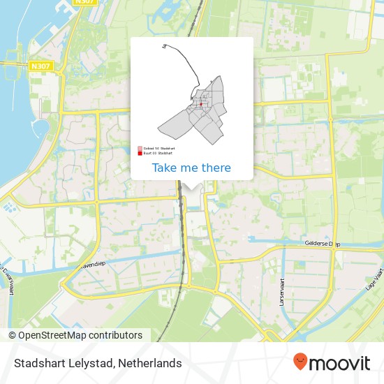 Stadshart Lelystad map