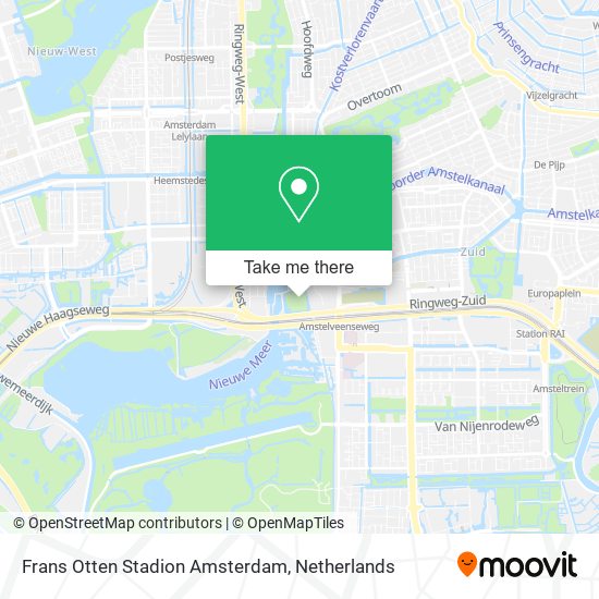 Frans Otten Stadion Amsterdam map