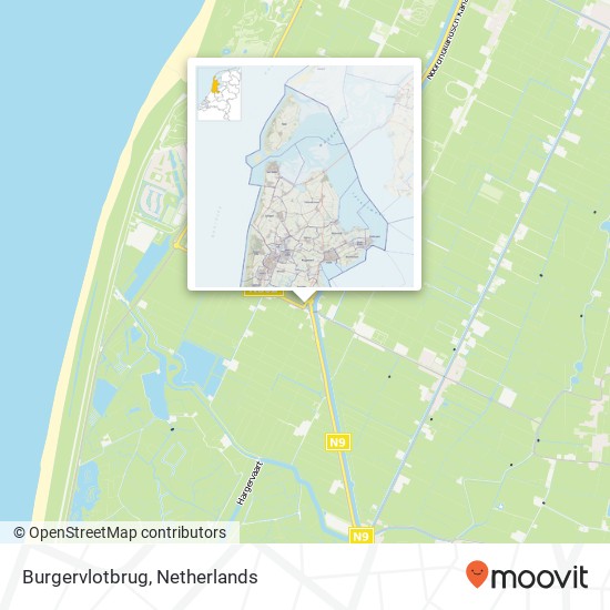 Burgervlotbrug map