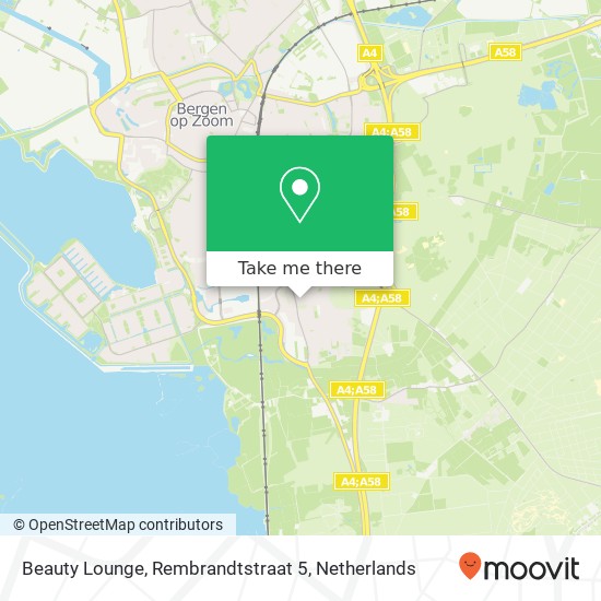 Beauty Lounge, Rembrandtstraat 5 map