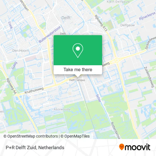 P+R Delft Zuid map