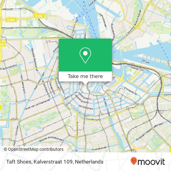 Taft Shoes, Kalverstraat 109 map