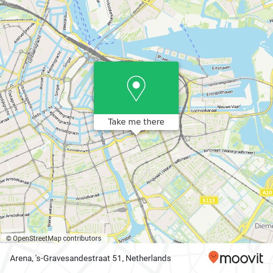Arena, 's-Gravesandestraat 51 map