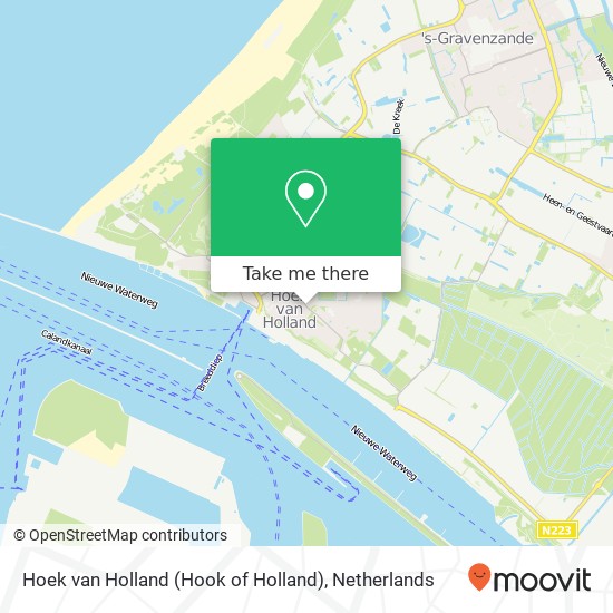 Hoek van Holland (Hook of Holland) map