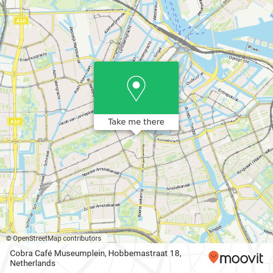 Cobra Café Museumplein, Hobbemastraat 18 map