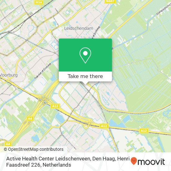 Active Health Center Leidschenveen, Den Haag, Henri Faasdreef 226 map