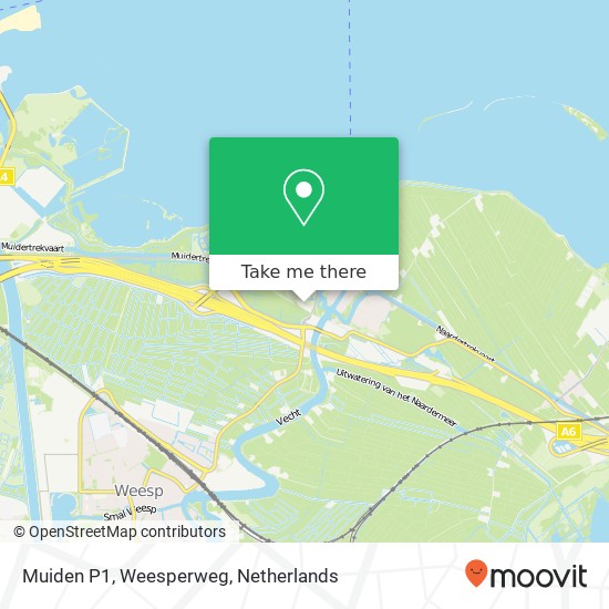 Muiden P1, Weesperweg map
