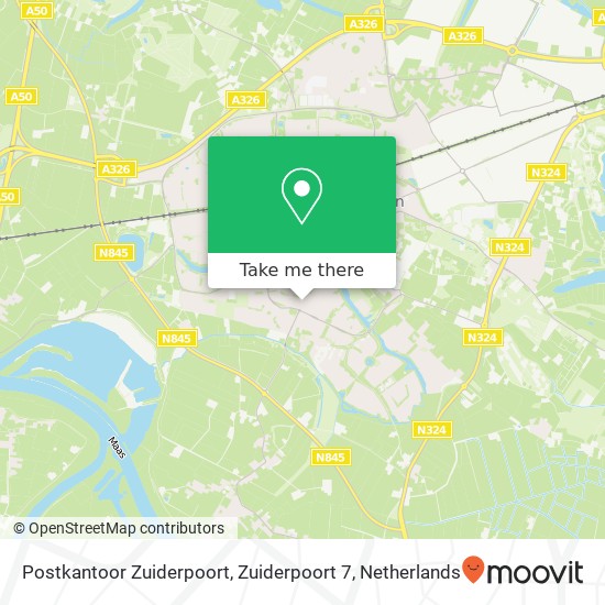 Postkantoor Zuiderpoort, Zuiderpoort 7 Karte