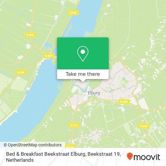 Bed & Breakfast Beekstraat Elburg, Beekstraat 19 map