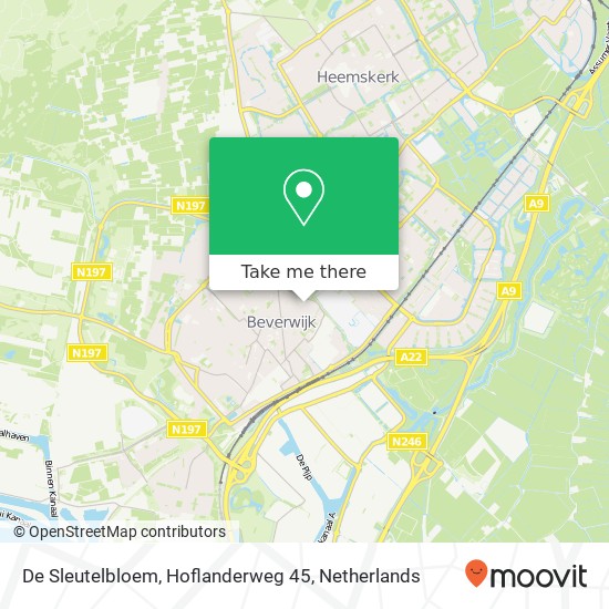 De Sleutelbloem, Hoflanderweg 45 map
