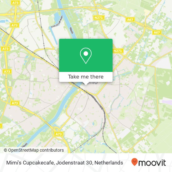 Mimi's Cupcakecafe, Jodenstraat 30 map