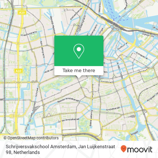 Schrijversvakschool Amsterdam, Jan Luijkenstraat 98 map