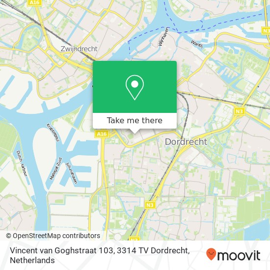 Vincent van Goghstraat 103, 3314 TV Dordrecht map