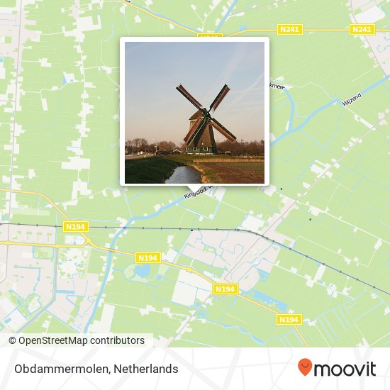 Obdammermolen map