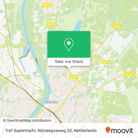 Tref Supermarkt, Nijmeegseweg 20 map