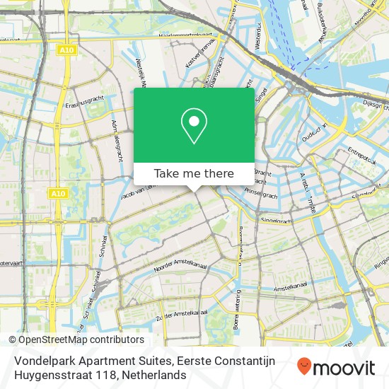 Vondelpark Apartment Suites, Eerste Constantijn Huygensstraat 118 map