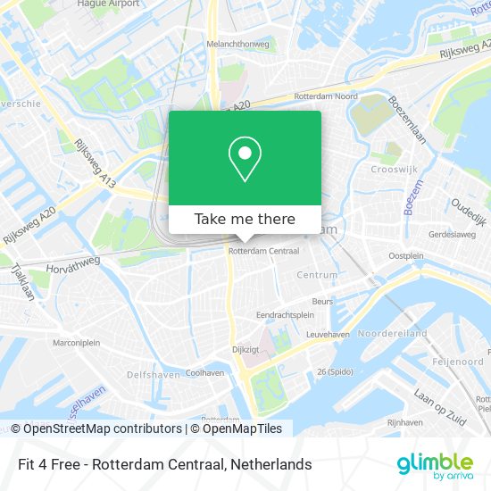 Fit 4 Free - Rotterdam Centraal Karte
