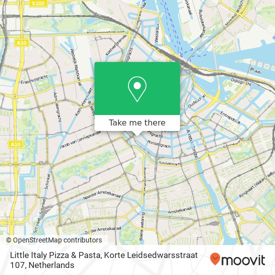 Little Italy Pizza & Pasta, Korte Leidsedwarsstraat 107 map