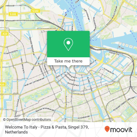 Welcome To Italy - Pizza & Pasta, Singel 379 map