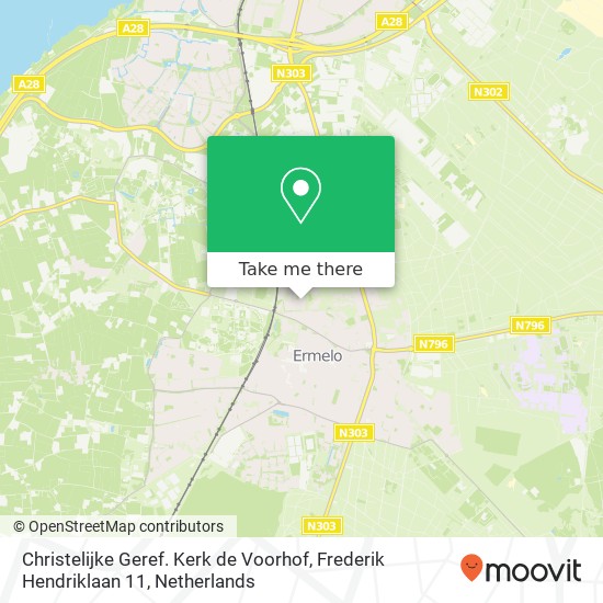 Christelijke Geref. Kerk de Voorhof, Frederik Hendriklaan 11 map