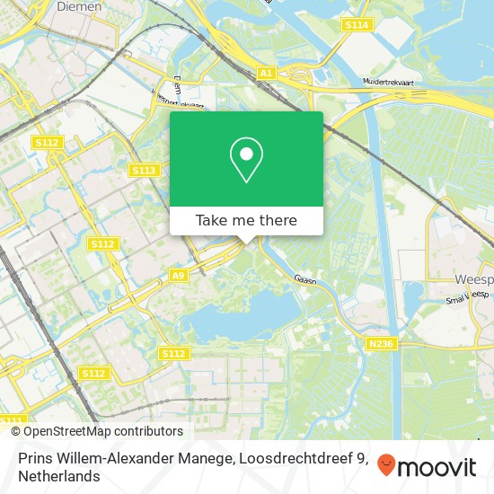 Prins Willem-Alexander Manege, Loosdrechtdreef 9 map
