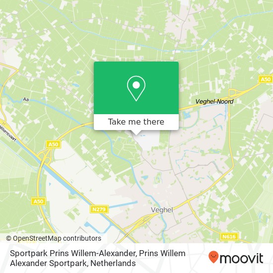 Sportpark Prins Willem-Alexander, Prins Willem Alexander Sportpark Karte