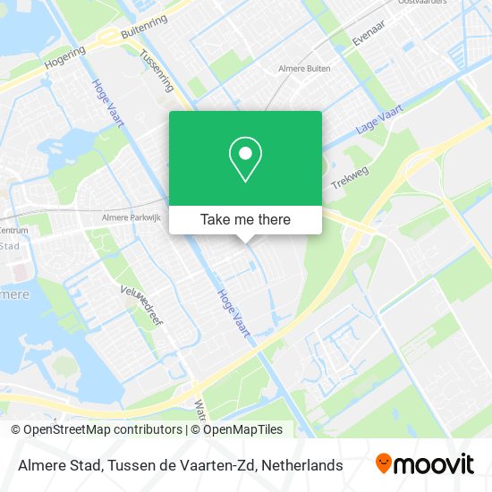 Almere Stad, Tussen de Vaarten-Zd map