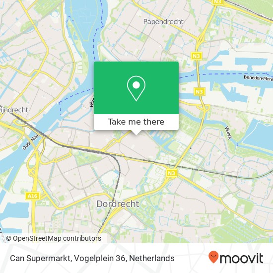 Can Supermarkt, Vogelplein 36 map