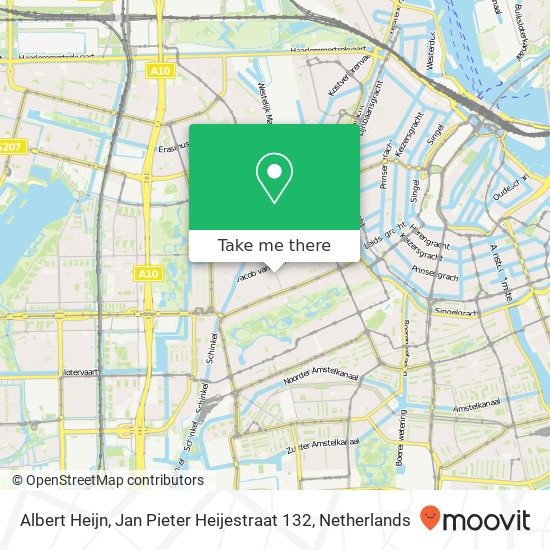 Albert Heijn, Jan Pieter Heijestraat 132 map