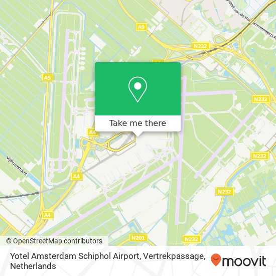 Yotel Amsterdam Schiphol Airport, Vertrekpassage map