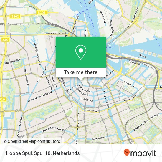 Hoppe Spui, Spui 18 map