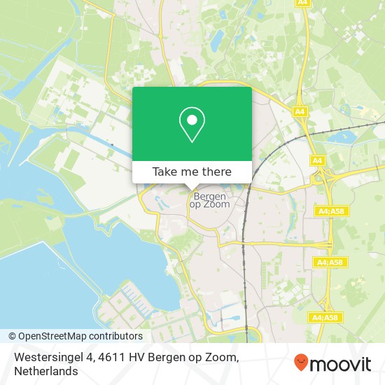 Westersingel 4, 4611 HV Bergen op Zoom map