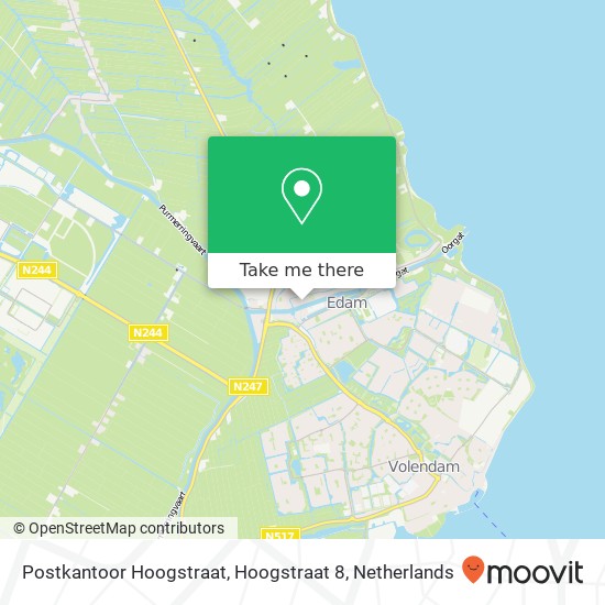 Postkantoor Hoogstraat, Hoogstraat 8 Karte