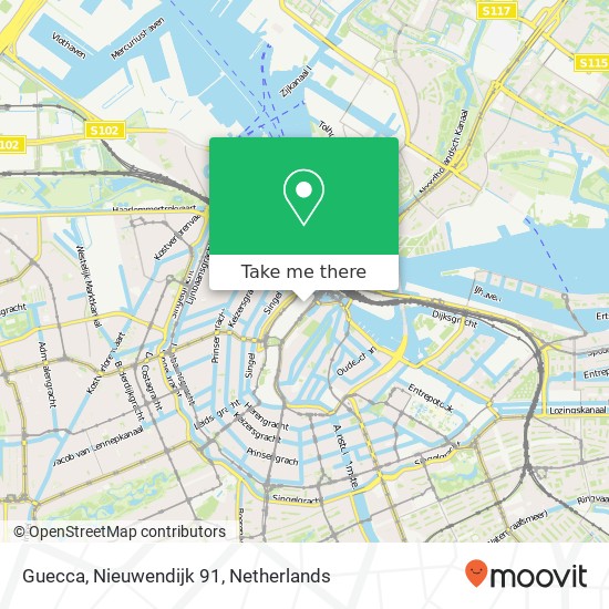 Guecca, Nieuwendijk 91 map