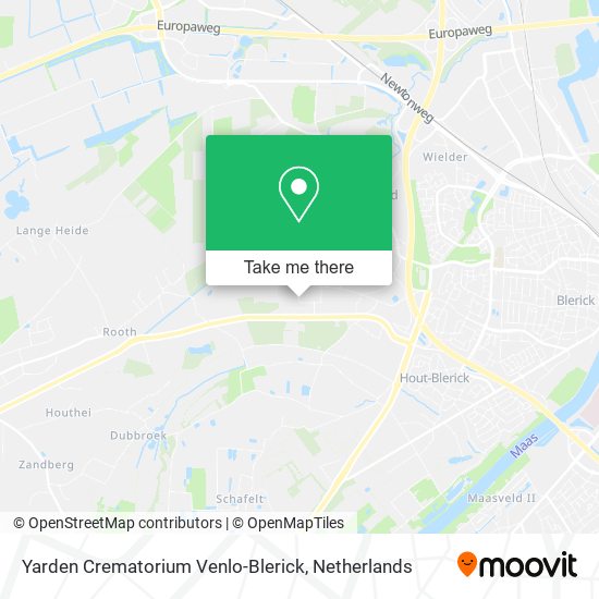 Yarden Crematorium Venlo-Blerick Karte