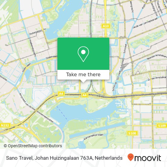 Sano Travel, Johan Huizingalaan 763A Karte