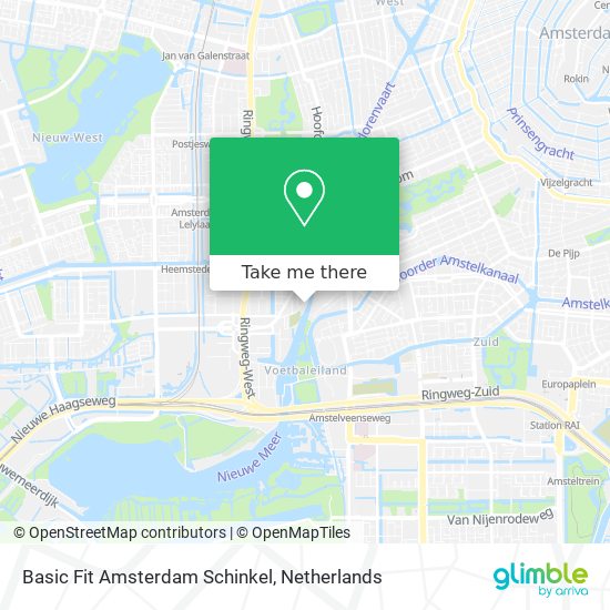 Basic Fit Amsterdam Schinkel Karte