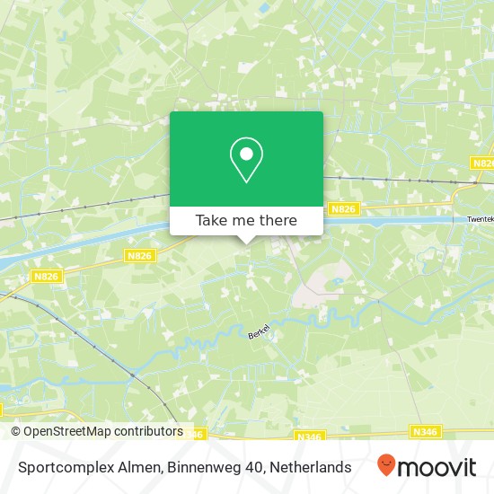 Sportcomplex Almen, Binnenweg 40 map