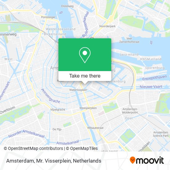 Amsterdam, Mr. Visserplein map