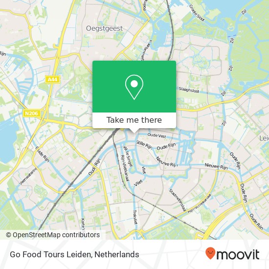 Go Food Tours Leiden map