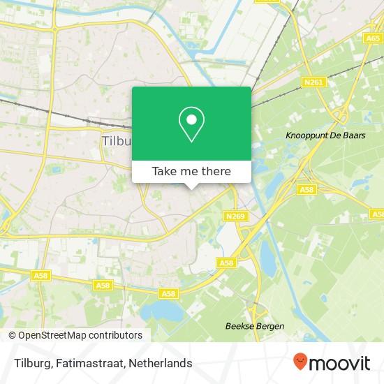Tilburg, Fatimastraat Karte