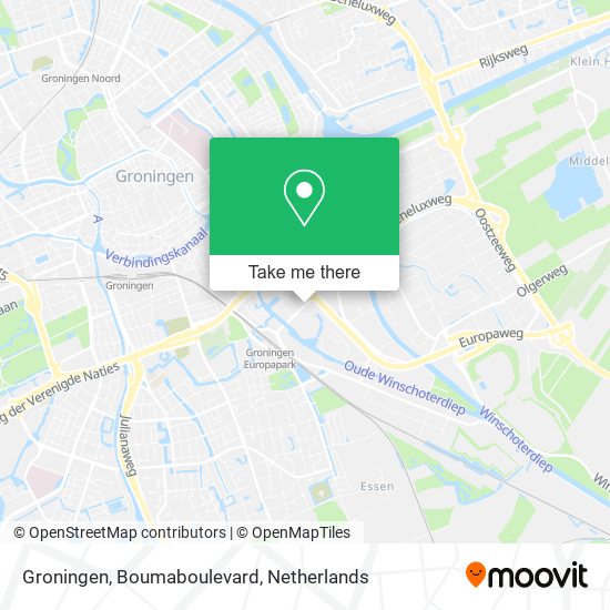 Groningen, Boumaboulevard Karte