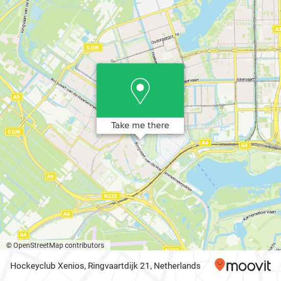 Hockeyclub Xenios, Ringvaartdijk 21 map