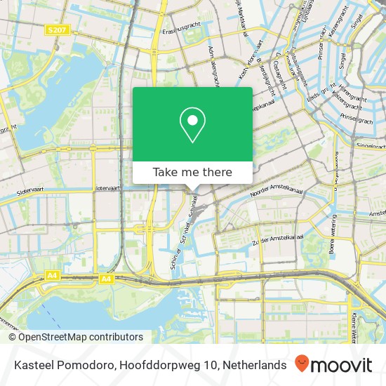 Kasteel Pomodoro, Hoofddorpweg 10 map