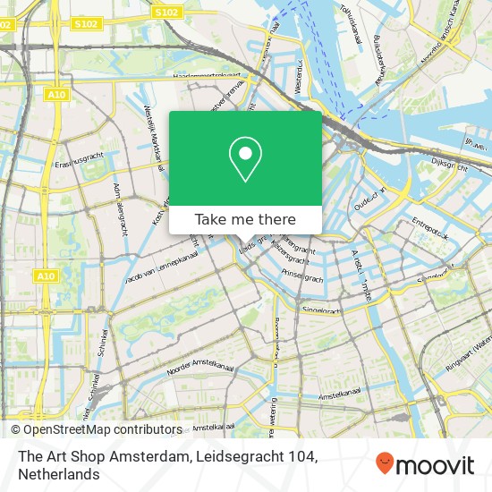 The Art Shop Amsterdam, Leidsegracht 104 map